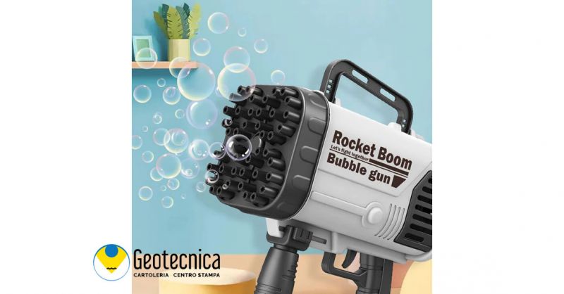 Offerta vendita online  Giocattolo a bolle Bubble gun 64 fori automatica colore nero